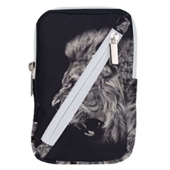 Angry Male Lion Belt Pouch Bag (small) by Jancukart