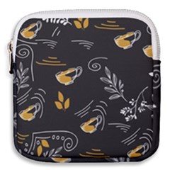 Illustration Leaves Leaf Naturecoffee Digital Paper Cup Mini Square Pouch by Ravend