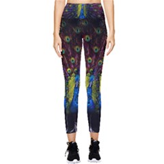 Beautiful Peacock Feather Pocket Leggings  by Jancukart