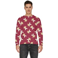 Gold Gingerbread Man Burgundy Men s Fleece Sweatshirt by TetiBright