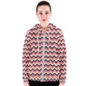 Geometric Pink Waves  Women s Zipper Hoodie View1