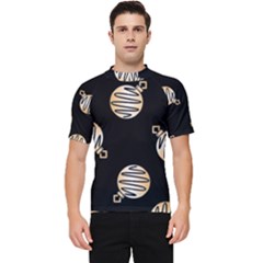 Gold Ornaments Black Men s Short Sleeve Rash Guard by TetiBright