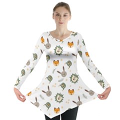 Rabbit, Lions And Nuts   Long Sleeve Tunic  by ConteMonfreyShop