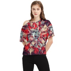 Mirror Fractal One Shoulder Cut Out Tee by Sparkle