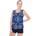 Cobalt arabesque Bubble Hem Chiffon Tank Top View1