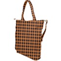 Orange black small plaids Shoulder Tote Bag View2