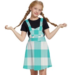 Blue And White Plaids Kids  Apron Dress by ConteMonfrey