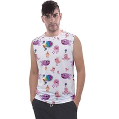 Fish Squid Bird Jellyfish Chicken Men s Regular Tank Top by Wegoenart