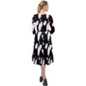 Ghost Background Halloween Ruffle End Midi Chiffon Dress View2