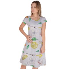 Tea Drinking Welding Tea Bag Classic Short Sleeve Dress by Wegoenart