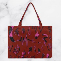 Doodles Maroon Medium Tote Bag by nateshop