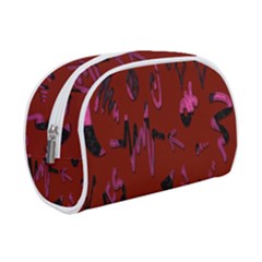 Doodles Maroon Make Up Case (small) by nateshop