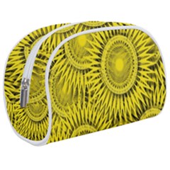 Yellow Abstract Sun Pattern Background Make Up Case (medium) by Wegoenart