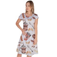 Coffee Coffeemania Caffeine Classic Short Sleeve Dress by Wegoenart