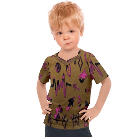 Doodles,gold Kids  Sports Tee by nateshop