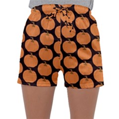 Black And Orange Pumpkin Sleepwear Shorts by ConteMonfrey