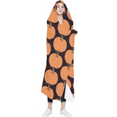 Black And Orange Pumpkin Wearable Blanket by ConteMonfrey