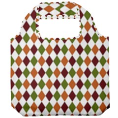 Halloween Palette Plaids   Foldable Grocery Recycle Bag by ConteMonfrey