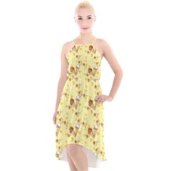 Ice Cream Cone Dessert High-low Halter Chiffon Dress  by Wegoenart