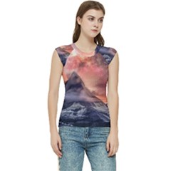 Mountain Cosmos Universe Nature Women s Raglan Cap Sleeve Tee by Wegoenart