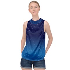 Stars-1 High Neck Satin Top by nateshop