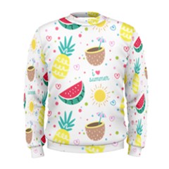 Pineapple And Watermelon Summer Fruit Men s Sweatshirt by Jancukart