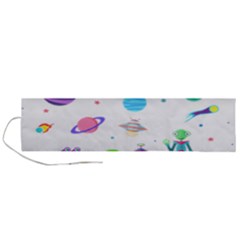 Alien Ufo Star Universe Star Vector Image Roll Up Canvas Pencil Holder (l) by Jancukart