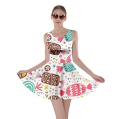 Candy Background Cartoon Skater Dress by Jancukart