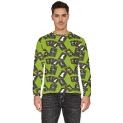 Cats And Skulls - Modern Halloween  Men s Fleece Sweatshirt by ConteMonfrey