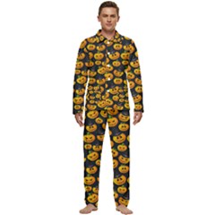 Jack O Lantern  Men s Long Sleeve Velvet Pocket Pajamas Set by ConteMonfrey