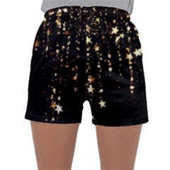 Stars Christmas Background Pattern Sleepwear Shorts by danenraven