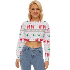 Christmas Illustration Texture Pattern Lightweight Long Sleeve Sweatshirt by danenraven