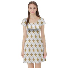 Stars-3 Short Sleeve Skater Dress by nateshop