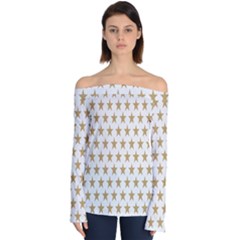 Stars-3 Off Shoulder Long Sleeve Top by nateshop