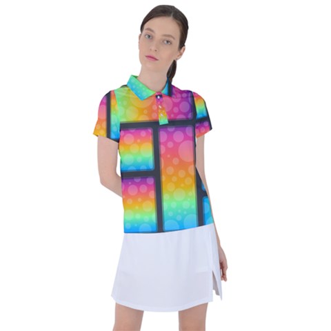 Background Colorful Abstract Women s Polo Tee by Wegoenart