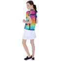 Background Colorful Abstract Women s Polo Tee View2