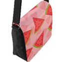 Background Watermelon Pattern Fruit Flap Closure Messenger Bag (L) View2