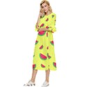 Watermelon Pattern Wallpaper Double Cuff Midi Dress View2