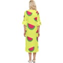 Watermelon Pattern Wallpaper Double Cuff Midi Dress View4