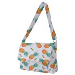 Pineapple Background Pattern Fruit Full Print Messenger Bag (m) by Wegoenart