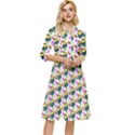 Sweet Dessert Food Cake Pattern Classy Knee Length Dress View1