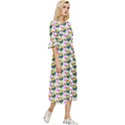 Sweet Dessert Food Cake Pattern Double Cuff Midi Dress View3