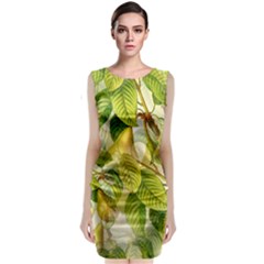 Pear Fruit Tree Organic Pattern Classic Sleeveless Midi Dress by Wegoenart