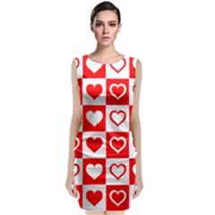 Background-card-checker-chequered Classic Sleeveless Midi Dress by Pakrebo