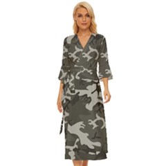 Camouflage Midsummer Wrap Dress by nateshop