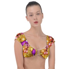 Christmas Decoration Ball 2 Cap Sleeve Ring Bikini Top by artworkshop