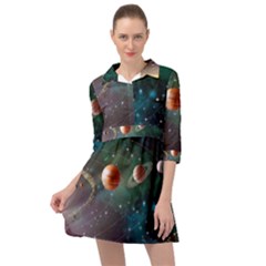 Planet Galaxy Fantasy Mini Skater Shirt Dress by danenraven