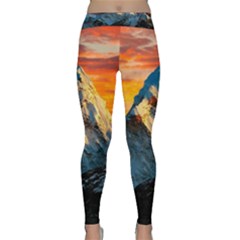 Himalaya Mountains Landscape  Nature Classic Yoga Leggings by danenraven