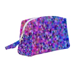 Abstract Triangle Tile Mosaic Pattern Wristlet Pouch Bag (medium) by danenraven