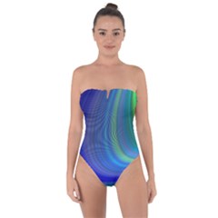 Space Design Abstract Sky Storm Tie Back One Piece Swimsuit by danenraven